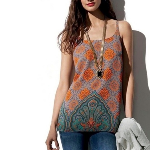 CAbi | 3082 Arabesque Paisley Boho Top Camisole - Picture 1 of 5
